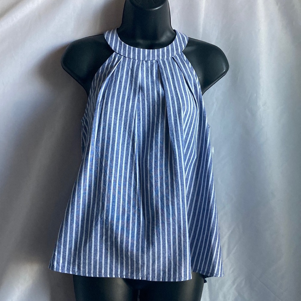 Altard State Blue Striped Sleeveless Tank Top Size XS